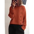 thumbnail image 5 of Suéter PRETTYGARDEN Rojo Óxido con Botones Cuello Redondo Talla L, 5 of 5