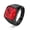 Black Red, variant on Square Black Gemstone Signet Rings for Men Stainless Steel Classical Simple Statement Wedding Rings Silver Plated Size 13