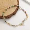 thumbnail image 4 of rygai Women Necklace Irregular Multicolored Natural Stone Beaded Chain Elegant Dress-Up Fashion Jewelry Stones Necklace Faux Pearl Clavicle Chain Jewelry Gift,Multicolor, 4 of 8