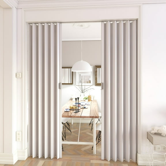 Puerta Plegable Universal Grande 108x244 cm, Ancho y altura ajustable PLAYCON (Blanco)