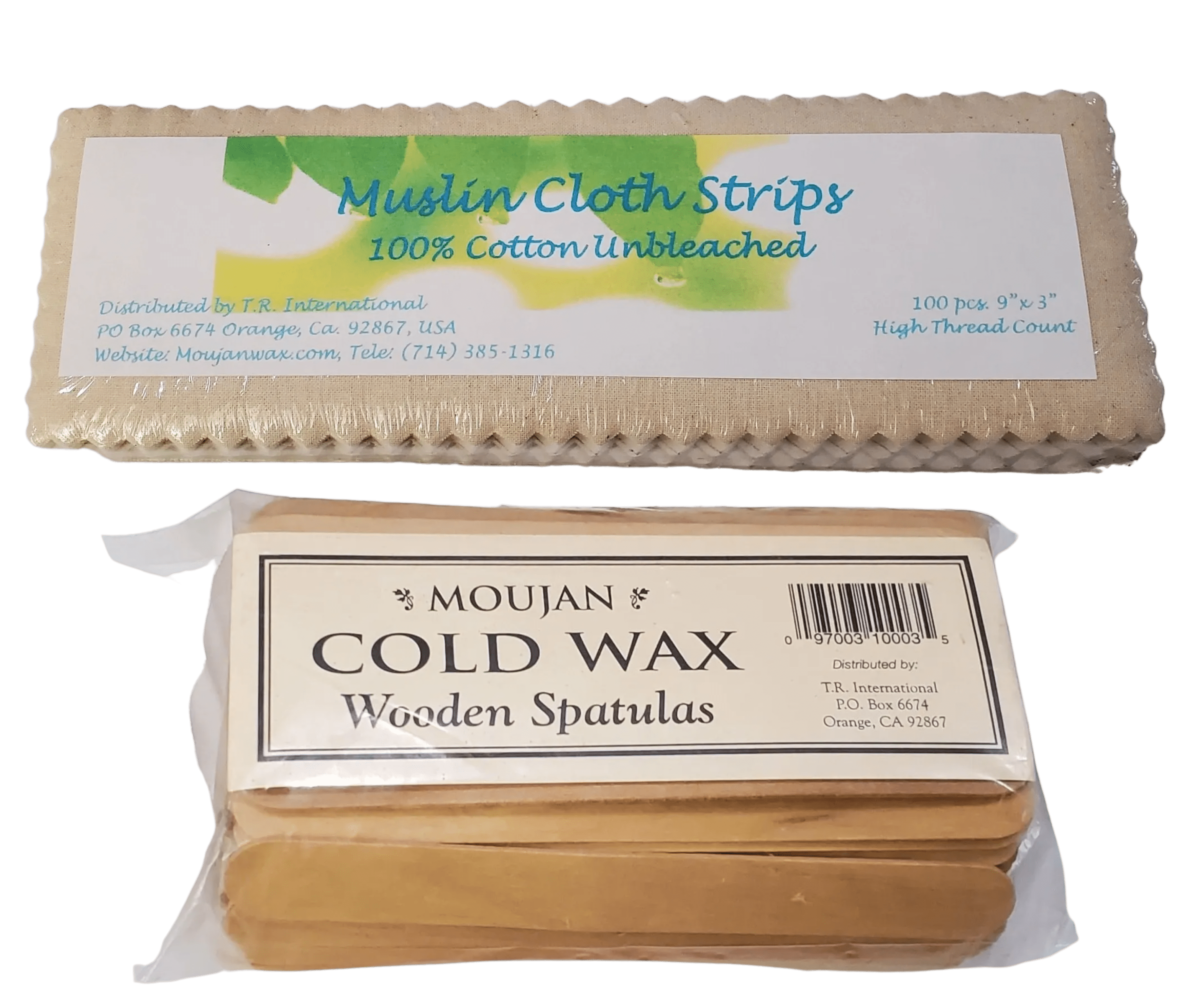 MOUJAN Combo Pack 1 Pack of 100 Full Size Epilating Strips (3" x 9