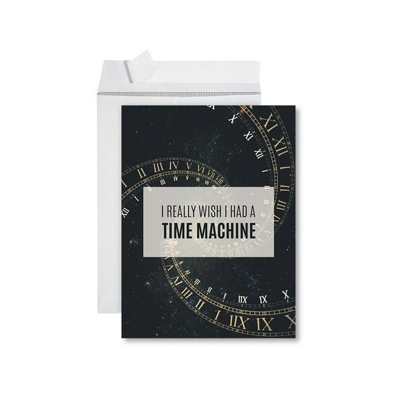 Koyal Wholesale Funny I'm Sorry Jumbo Card Wish I Had a Time Machine Blank I'm Sorry Greeting Card with Envelope 1-Pk
