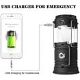 thumbnail image 3 of Lanterns, Camping Lantern, Solar Lantern Flashlights Charging For Phone, Usb Rechargeable Led Camping Lantern, Collapsible & Portable For Emergency, Hurricanes, Power Outage, Storm, 3 of 5