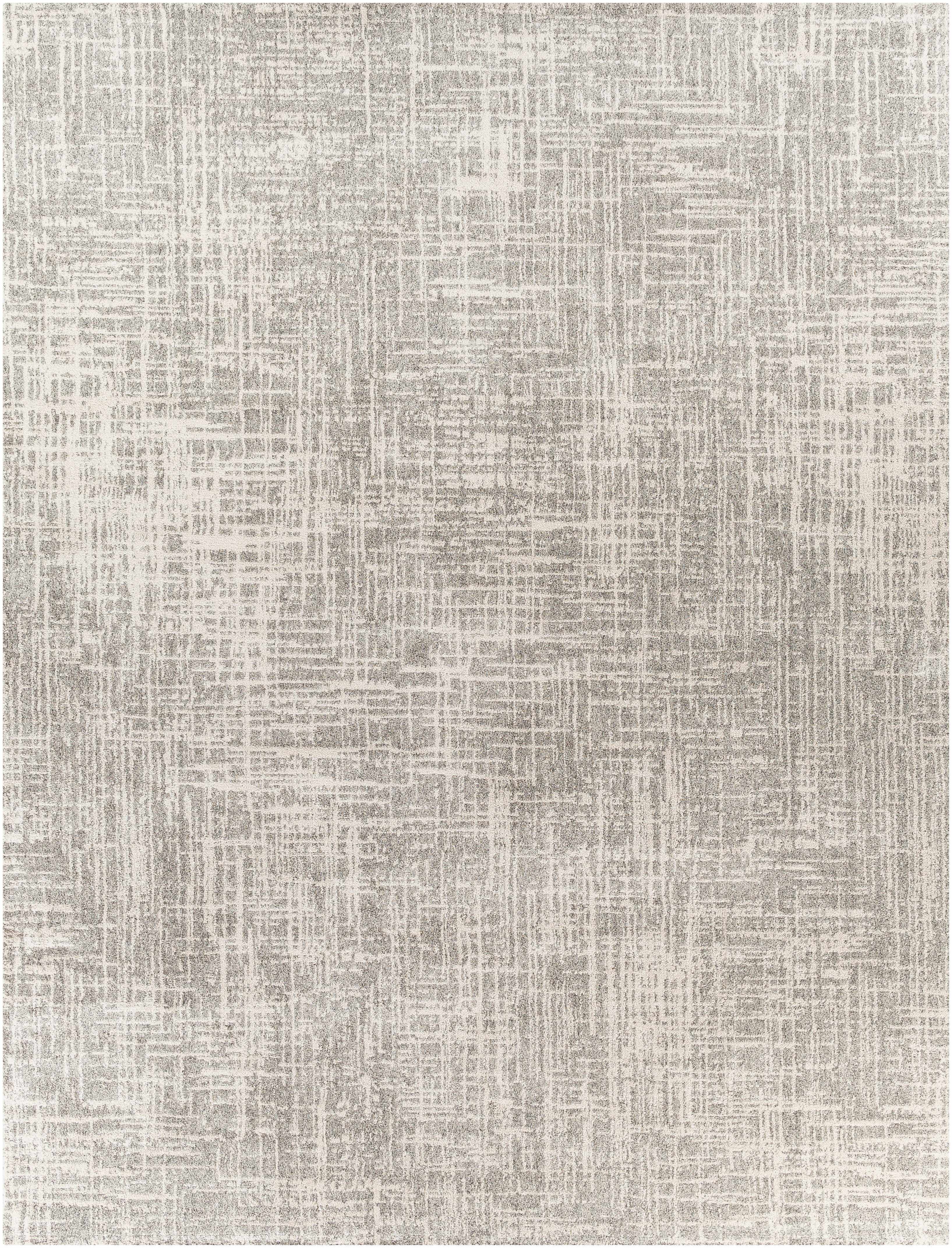 Hauteloom Cowbridge Living Room, Bedroom Area Rug - Contemporary - High Pile - Charcoal, Cream, Peach - 2' x 3'