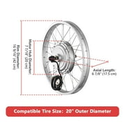 Yescom Electric Bike Conversion Kit Front Wheel 20 E-Bike Conversion Kit 36V 750W Ebike Wheel Kit