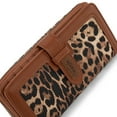 thumbnail image 5 of Wrangler Wristlet Wallet Women RFID Blocking Wallet, Card Cases & Money Organizers Large Capacity Bifold Clutch Wallets Ladies Female Card Cash Phone Wallets with ID Window, Lepard-Brown, 5 of 7