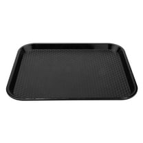 G.E.T. FT-14-BK Cafeteria / Fast Food Plastic Tray, 14" x 11", Black (Set of 12)