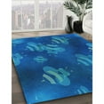 thumbnail image 3 of Ahgly Company Machine Washable Indoor Rectangle Transitional Blueberry Blue Area Rugs, 5' x 8', 3 of 7