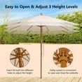 thumbnail image 3 of Topcobe 103.21" Beige Solid Patio Umbrella, 3 of 9