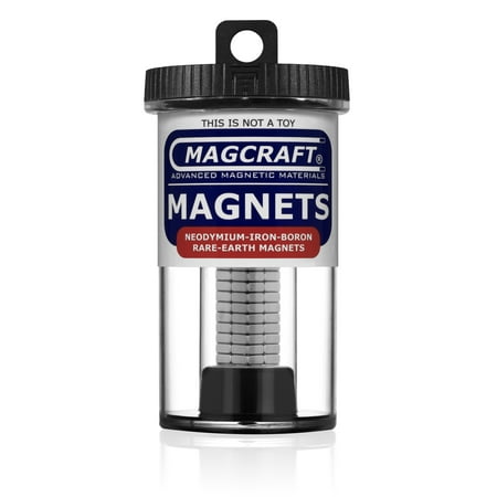 MAGCRAFT® NSN0610 - Rare Earth Block Magnets, 0.25 in. Long x 0.25 in. Wide x 0.1 in. Thick, 50-Count