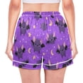 thumbnail image 2 of Women's Silk Pajama Shorts Cute Bat Pajama Shorts Women's Casual Pajama Shorts with Pockets, 2 of 6