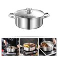 thumbnail image 3 of CRAFTHROU Olla De Hotpot Doble Asa Cocina Multifuncional Acero Inoxidable Plateada, 3 of 8