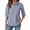 Navy, variant on UVEASISHA Women's Striped Button-Down Shirts Collared 3/4 Sleeve Tops Lightweight Breathable Blouse Business Casual Dress Shirts with Pocket Purple M
