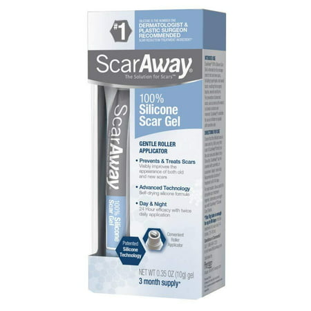 Scar Treatment Gel, Clinically Supported to Flatten and Soften Raised Scars, 10 Gram, EFFECTIVE: ScarAway scar treatment is clinically supported to flatten.., By