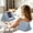 Blue-BU, variant on MMJ Reading Pillow with Tablet Stand Multi Angle Adjustable for Bed Sofa Travel 11.2x9.3x7.5in
