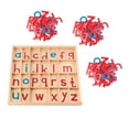 thumbnail image 4 of Educational Moving Alphabet Letter Game, Sorting Stacking Toys, Wooden Language 3 set Alphabet, 4 of 10