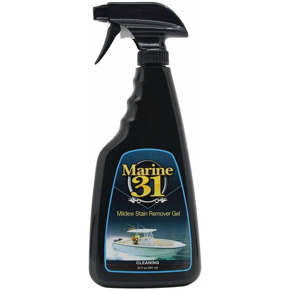 Marine 31 Mildew Stain Remover Gel | Thick Gel Formula for Marine, Boat, Home & Patio | Removes Mildew & Stains from Bathrooms & Showers | Effective Cleaner | M31-375 | 20oz