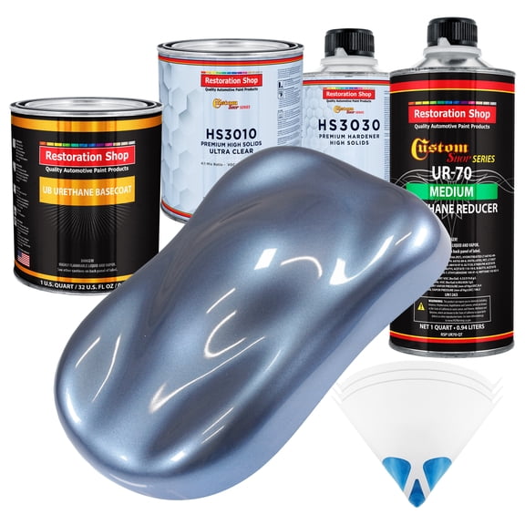 Sonic Blue Metallic Premium Quart URETHANE BASECOAT CLEARCOAT Car Auto Paint Kit