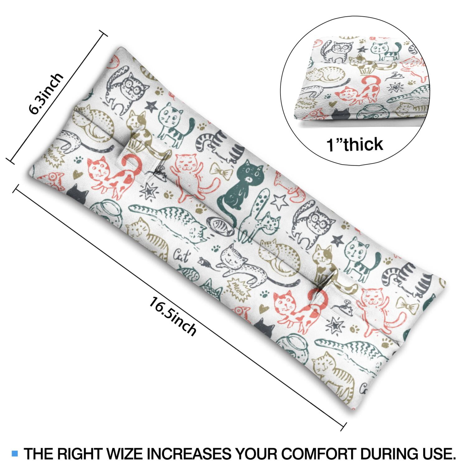 Minimalist Cat Design Seatbelt Cushion - Post-Surgery Mastectomy & Breast Cancer Recovery Pillow - Soft Car Travel Pad for Pet Lovers