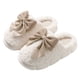 thumbnail image 2 of Pantuflas de algodón con lazo para mujer, lindas, para el hogar, con fondo grueso, forro polar, cálidas, para confinamiento, pantuflas de felpa a prueba de frío, 2 of 2