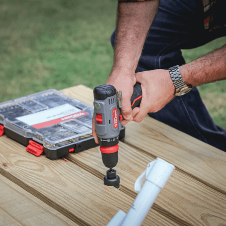 HYPER TOUGH 12V MAX LITHIUM-ION 3-IN-1 MULTI-HEAD POWER DRILL SET WITH 1.5AH BATTERY AND CHARGER