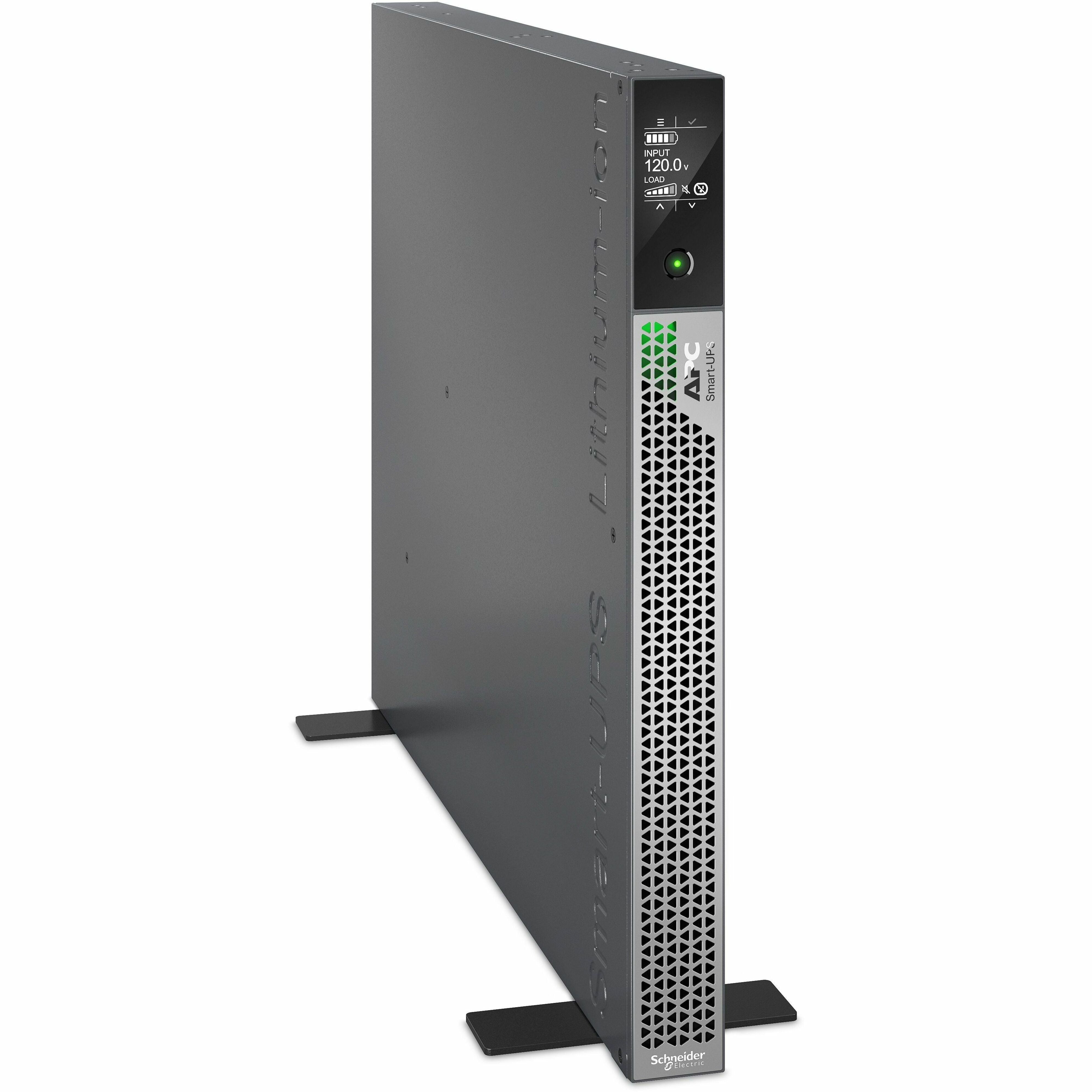 APC by Schneider Electric Smart-UPS Ultra, 2200VA 120V 1U, with Lithium-Ion Battery, with SmartConnect - 1U Rack/Tower/Wall/Ceiling/Desktop Mountable - 1.50 Hour Recharge - 6.05 Minute Stand-by - 1...