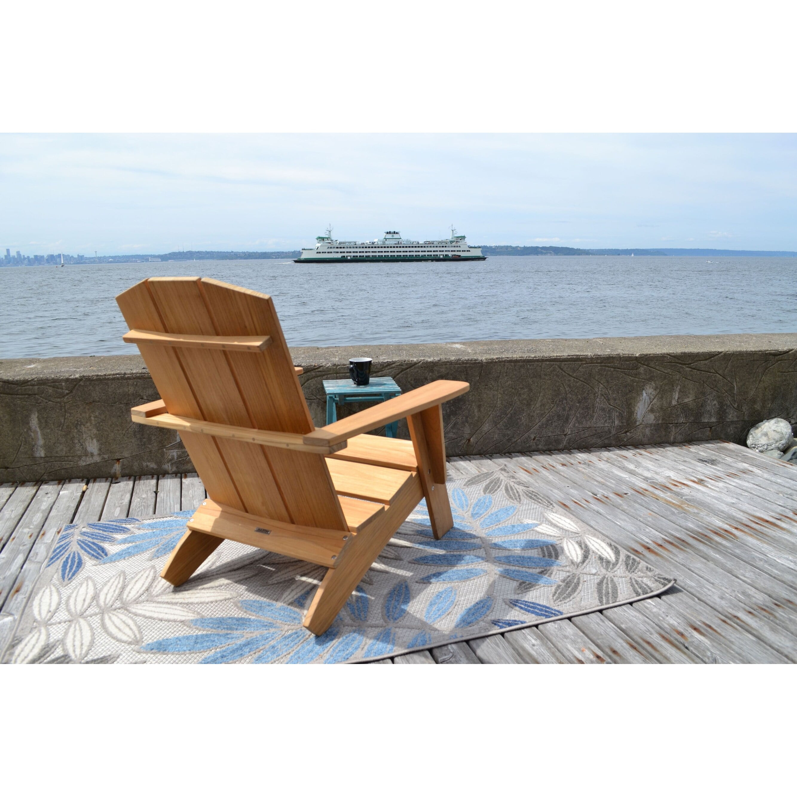 Curated Maison Aurele Teak Outdoor Adirondack Lounge Chair