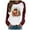 Wine, variant on Fiaer Thanksgiving Women Sweatshirts Crew Neck Cute Graphic Pullover Plus Size Long Sleeve Baggy Fashion Casual Tops XL