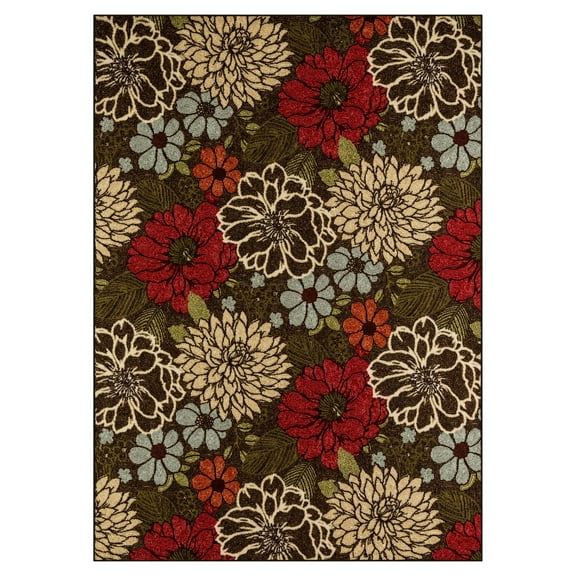 Mainstays Sorbet Floral Farmhouse Multicolor Indoor Area Rug, 5' x 7'