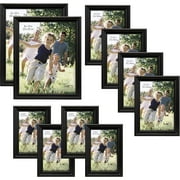 Traditional Black Wood Picture Frame Set, Set of 10