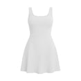 thumbnail image 6 of IWRICH Women's Athletic Dress with Built-In Shorts Workout Tennis Golf Active Wear U Neck A-Line Dresses WH2 XL, 6 of 8