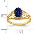 thumbnail image 2 of Primal Gold 14 Karat Yellow Gold 8x6mm Oval Sapphire Ring, 2 of 4