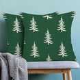 thumbnail image 2 of Christmas Pillow Covers 20x20 Inch Set of 2 Sage Green Cream Christmas Tree Decor Throw Pillows Winter Xmas Holiday Outdoor Cushion Cases for Couch Bed Decorations, 2 of 6