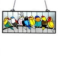 thumbnail image 2 of CHLOE Lighting BIRDIES Tiffany-glass featuring Birds Window Panel 25.5x10.5, 2 of 2