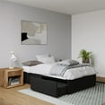 thumbnail image 3 of DHP Maven Platform Bed with Storage, Full, Black Faux leather, 3 of 26