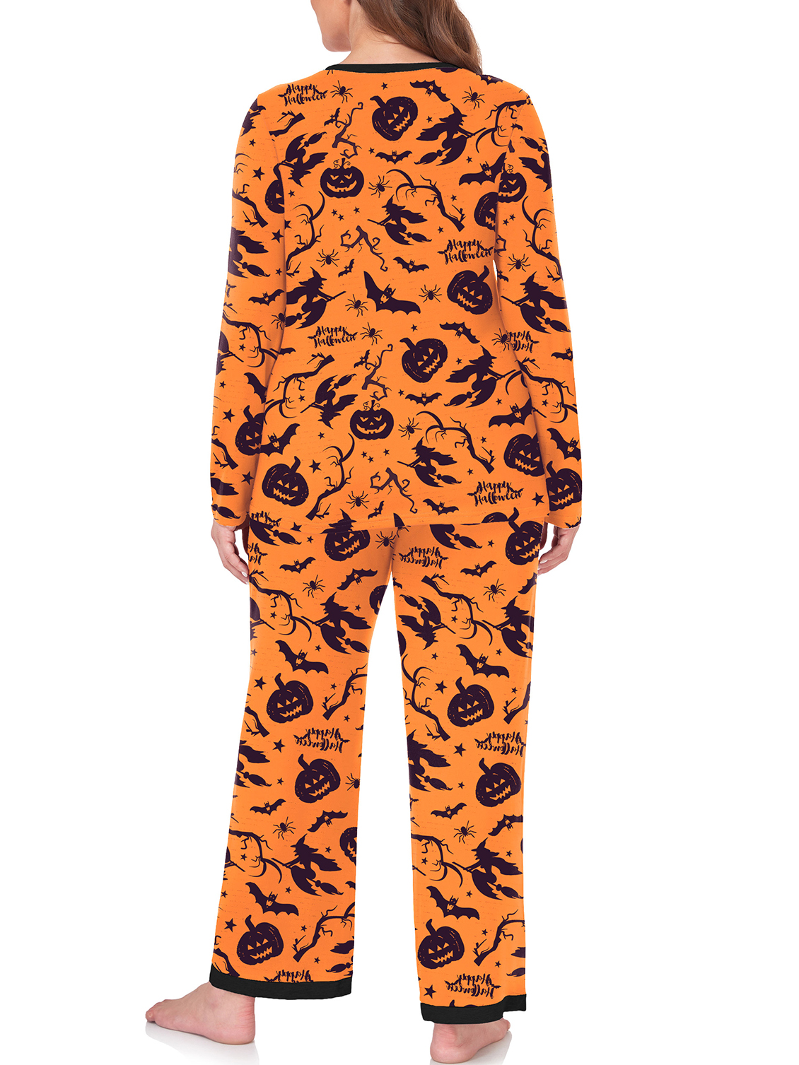 Cueply Women's Plus Size Halloween Pajama Set Long Sleeve photo 6
