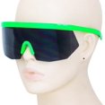 thumbnail image 3 of GFDYREE Flawless Oversized Super Shield Rainbow Mirrored Lens Semi Rimless Style Retro Flat Top Sunglasses, 3 of 5