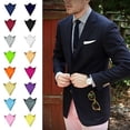 thumbnail image 2 of Huanledash Men's Satin Solid Plain Color Handkerchief Hanky Pocket Square for Wedding Party, 2 of 8