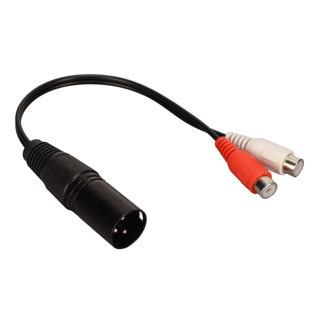 Sound Cable, 3 Pin 0.6 Feet XLR Male To 2 Female Y Splitter Cable Easy To Use For Microphones For Mixers
