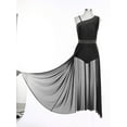 thumbnail image 4 of iiniim Women's Glittery Rhinestone Lyrical Dance Costume Sleeveless Split Maxi Dress Modern Dancewear Black XL, 4 of 7