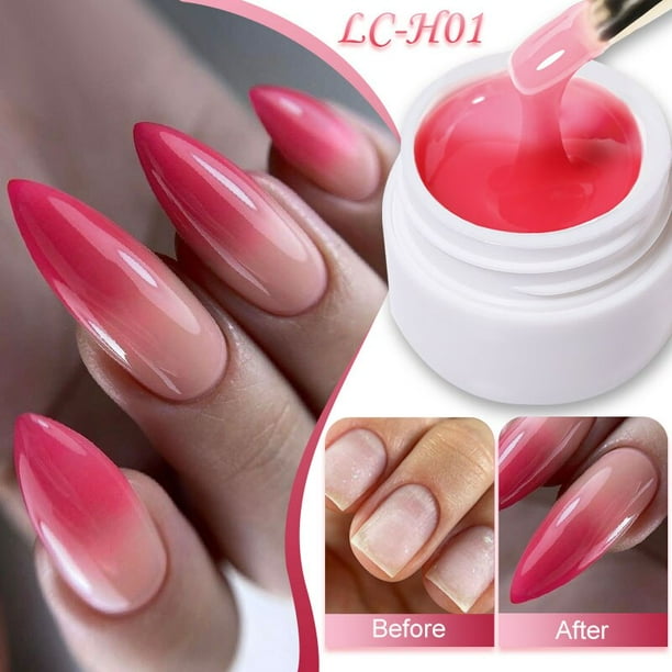 LILYCUTE 5ml Gel de extensión rápida construcción Gel duro semipermanente UV LED UV Gel Nail Art Design Faux Ongles Nails Accesorios Tan Jianjun unisex