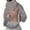 Gray, variant on Hoodies for Women Hoodie Hoodie Hollow Mesh Back Sweatshirt Casual Long Sleeve Headband Pocket Hemlock