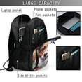 thumbnail image 4 of Honeii Colorful Flower Dog for Travel Laptop Backpack, Business Laptops Backpack with USB Charging Port, College High School Computer Bag for Men Women, 4 of 7