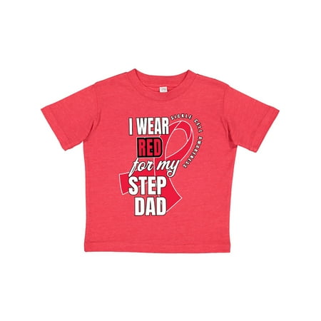 

Inktastic Sickle Cell Awareness I Wear Red For My Step Dad Gift Toddler Boy or Toddler Girl T-Shirt