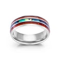 thumbnail image 3 of Oahu Jewelers Koa Escape Abalone 8mm Men Comfort Fit Ring, 3 of 7