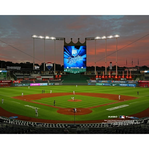 Kauffman Stadium Kansas City Royals Unsigned Sunset General View Photograph