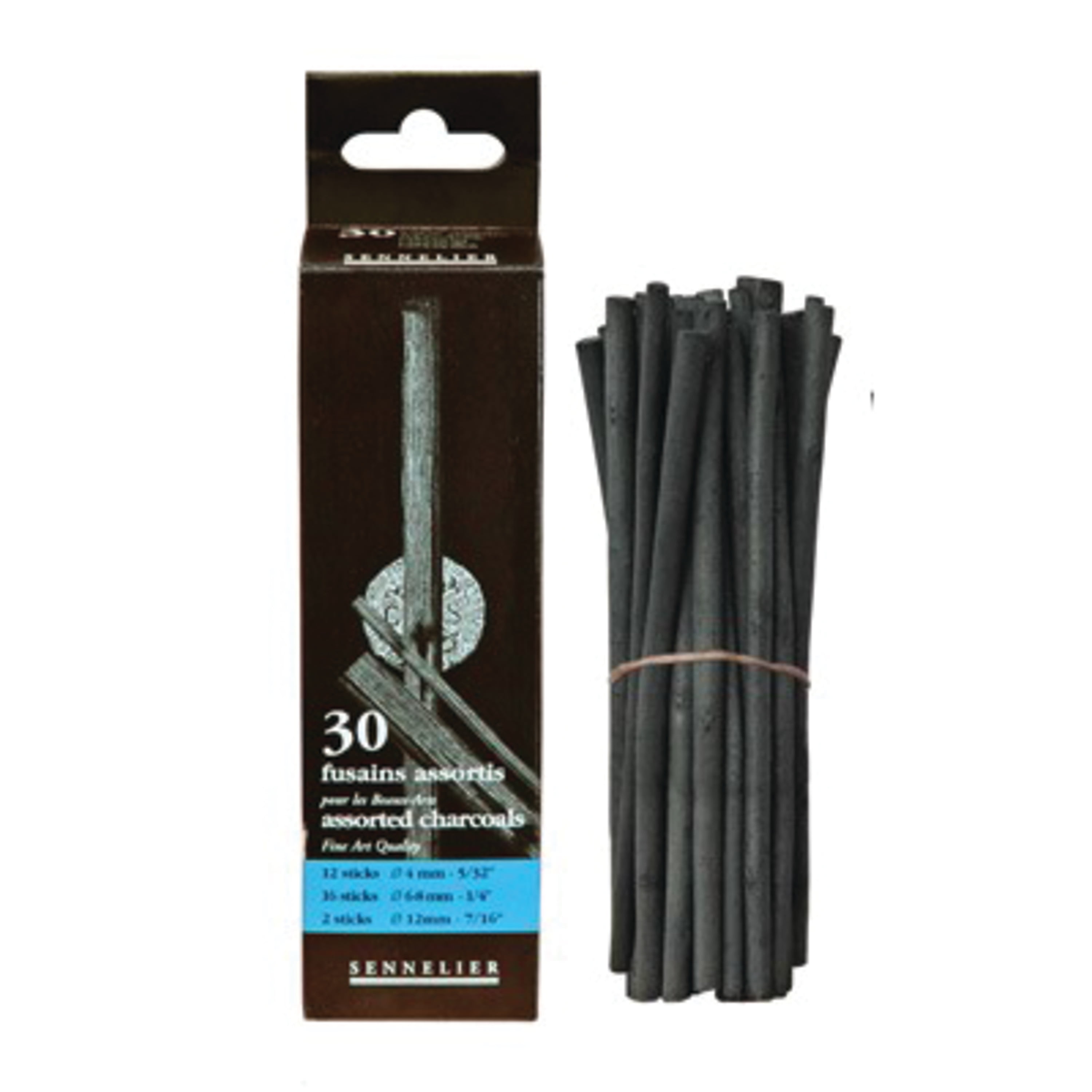 Sennelier Willow Charcoal Sticks, 30 Pieces