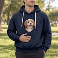 thumbnail image 3 of CONROSES Pet Pouch Hoodie for Men Kangaroo Pocket Puppy Cat Dog Hoodie Cozy Long Sleeve Warm Pet Carrier Hooded Sweatshirts, 3 of 8