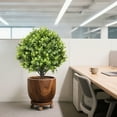 thumbnail image 4 of JHEHF 23.6inch Boxwood Topiary Trees with Ground Stake Spring Boxwood Topiary Potted Tree Home Ornament for Indoor Outdoor Home Porch Garden Festival Decor, 4 of 8