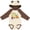 Natural & Brown w Ears, variant on Inktastic My First Halloween Train with Pumpkins, Bats, Cat,and Ghost Boys or Girls Long Sleeve Baby Bodysuit